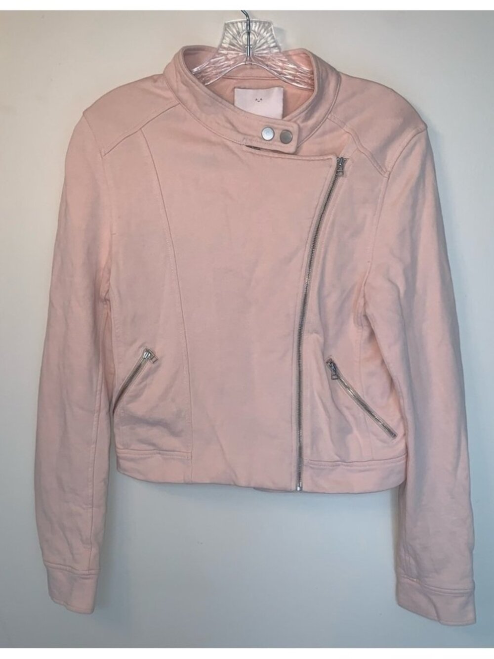 Aritzia Sunday Best Pink Kerouac Moto Jacket 8
